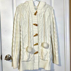 crochet vintage hooded sweater
